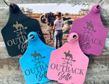 Double Sided Maxi Logo Tag & Male Button or Keyring
